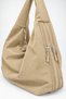 Women's Duna Beige Zippered Lined Hobo Shoulder Bag - 4