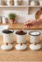 3-Piece Set of 6-Piece Enamel Jars with Lids 1 Liter, 1.3 Liter, 1.5 Liter - Spice Jar, Dowry Jar, Yogurt Fermentation Jar - 2