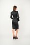 Satin Fabric Otrish Detailed Pencil Dress - Black - 4