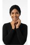 Cotton Hooked Black Lined Hijab Bonnet with Agraf Detail on the Front, Stylish and Comfortable. - 6