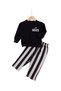 Boy's 1-2-3-4 Years Old Seasonal 2-Thread Stylish Set with Striped Pants - 2