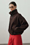 Metal Zipper Jacket Bitter Brown