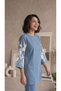 Women co-ord Set, Blue Floral Print - 3