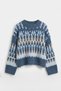 Patterned Trko Sweater T2609 - Blue - 4
