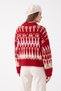 Patterned Trko Sweater T2609 - Red - 3