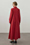 Beli Curved Hem Shirt Dress Red - 5