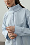High Collar Shirt Blue - 5