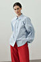 Adjustable Cuff Shirt Blue - 6