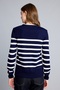 Ultra Soft Regular Fit Crew Neck Striped Wool Blend Sweater G9223Ax26Au - 5