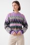 Patterned Trko Sweater T2609 - Lila