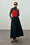Pleated Maxi Skirt Black - 5