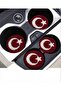 Flag Patterned Punch Car Coaster Punchneedle 2-Piece Set 7 cm