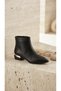 674 Black Gold Detailed Short Heeled Pointed Toe Boots - 3