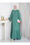 Ayrobin Fabric Buttoned Stylish Plain Modest Dress