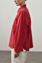 Adjustable Cuff Shirt Red - 7