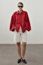 Adjustable Cuff Shirt Red - 6