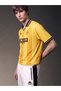 Peak New Season Yellow Polo Collar Printed Combed Cotton Men's T-Shirt - 3