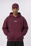 Men's Lake Como Patch Detailed Oversize Hoodie Claret Red - 2