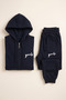Girl's Set with Cardigan and Hoodie, Printed, Fleece Lined, Lycra, 100% Combed Cotton - 3