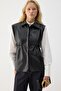 Leather Lace-Up Vest - 3