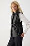 Leather Lace-Up Vest - 4