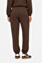 Annie Dark Brown Narrow Leg Embroidered Standard Fit Women's Pique Sweatpants - 2