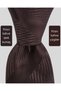 Brown Striped Classic Silk Tie - 8 cm Wide - 2