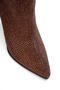Women's Printed Zippered Thin Heeled Boots - 4