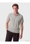 Vizyon New Season Gray Polo Collar Men's T-Shirt