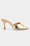 Women's Heeled Gold Slippers - 2