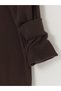 Brown Mock Neck Men's Thick Sweatshirt - 8