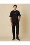 Men Black Plain Track Pants - 2