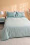 Santiago Green 100% Cotton Double Duvet Cover Set - 4 Pieces - 4