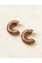 Earrings, brown - 2