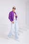 Women's Stand Collar Bomber Jacket with Pockets and Elastic Waist - 6