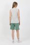 Women's Thick Strap Cotton Combed Shorts Set Green - 5