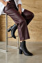 , Women's Genuine Leather Heeled Boots 1631030Z2727 Black