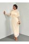 Rochie maxi, bej - 6