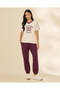 Women Purple Plain Active Joggers - 2