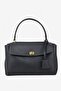 Nessa Faux Leather Shoulder Bag with Lock Detail