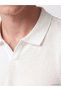 Vizyon New Season White Polo Collar Men's T-Shirt - 3