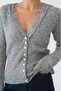 Women's Navy Blue Lace Detailed Buttoned Knitwear Cardigan - 2
