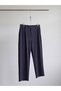 Navy Blue Loose Fit Men's Pleated Trousers - 3