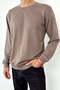 Men's Crew Neck Z Embroidered Sweatshirt Light Brown - 27K 5012 - 2