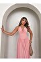 Rochie maxi, roz - 8