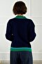 Navy Blue Color College Sweatshirt - 2