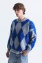 Relax Fit Baklava Patterned Sweater - 4