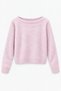 Women's Dusty Pink Boat Neck Soft Textured Knitwear Sweater - 6