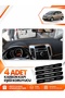 Kia Venga (2009-2011) Compatible Front Torpedo Protection Case Carpet Cover - Black-Brown - Ki025