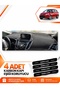 Ford C-Max (2010-2014) Double Screen Compatible Front Dashboard Protection Cover Carpet - Black-Grey - Fo001